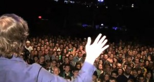 Ben directs the First Avenue audience